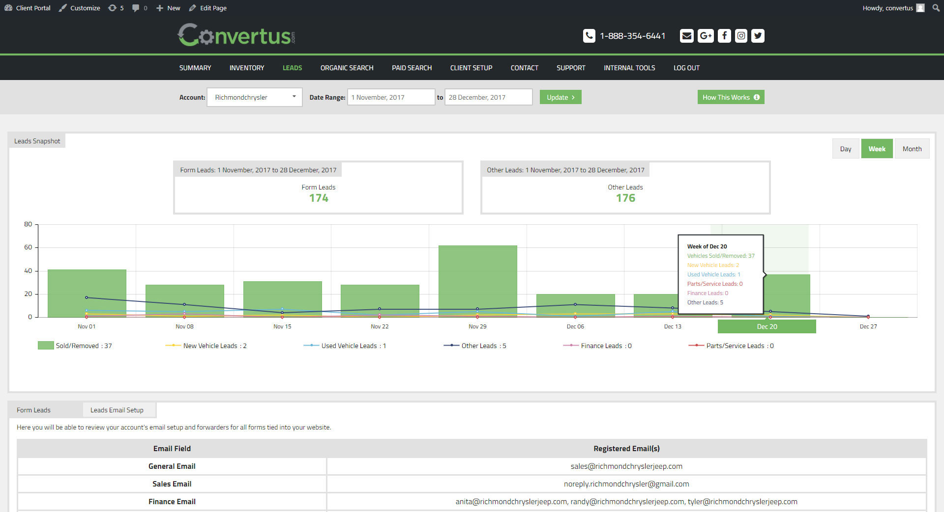 Client Portal Leads